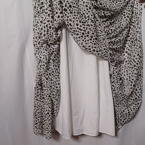 ASOS  Black and White Animal Print Tiered Maxi Dress. Size 2 - Picture 8 of 14